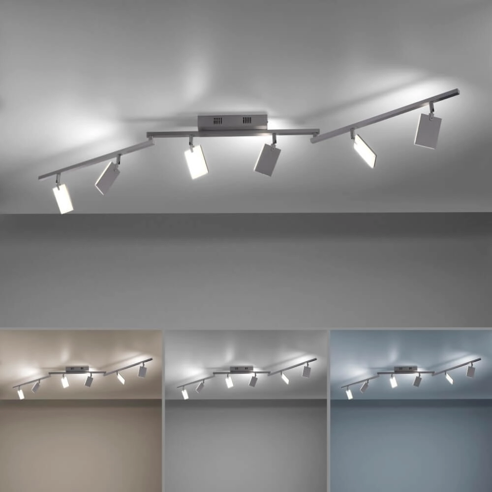 Ceiling lamp Pure Mira 6-light aluminum Paul Neuhaus 4012248359389