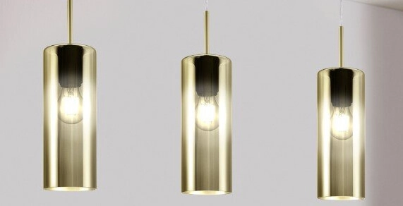 Dining room hanging lamp Selvino 3-light with smoke glass Eglo 9002759986971