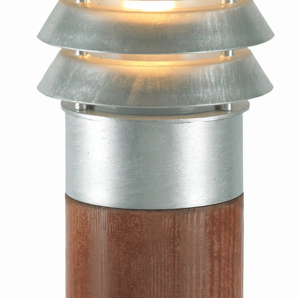 Zinc terrace lamp Selhalm with wood Franssen 7042891440636