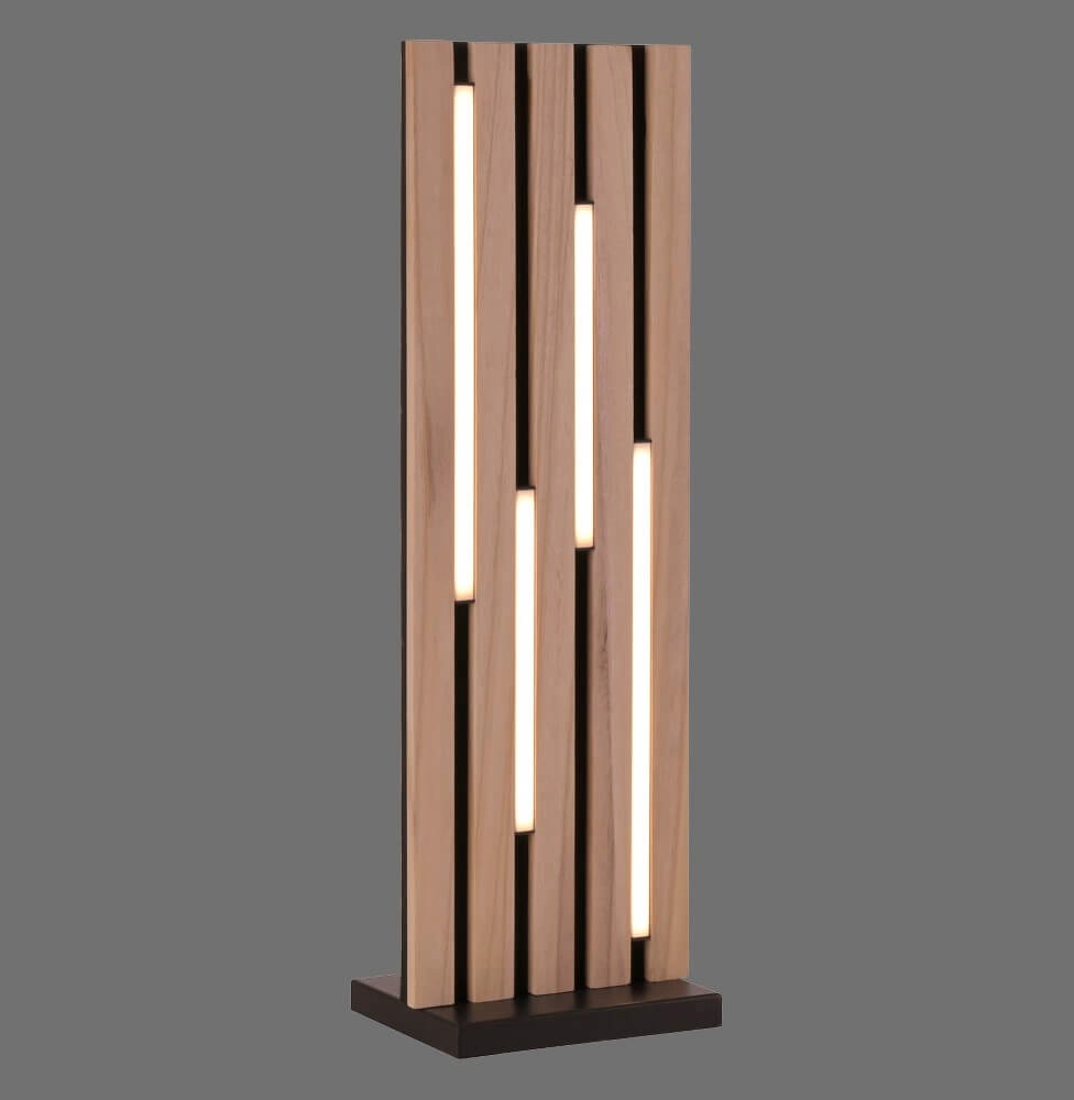 Design floor lamp Q-Akustik wood Paul Neuhaus 4012248385401