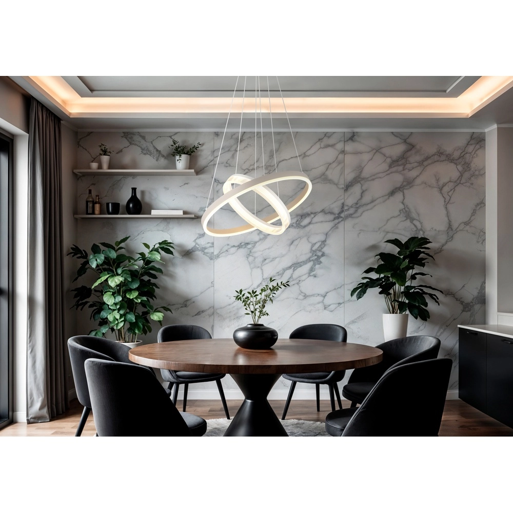 Modern pendant lamp Zara sand brown Ø 50cm Globo 9007371573073