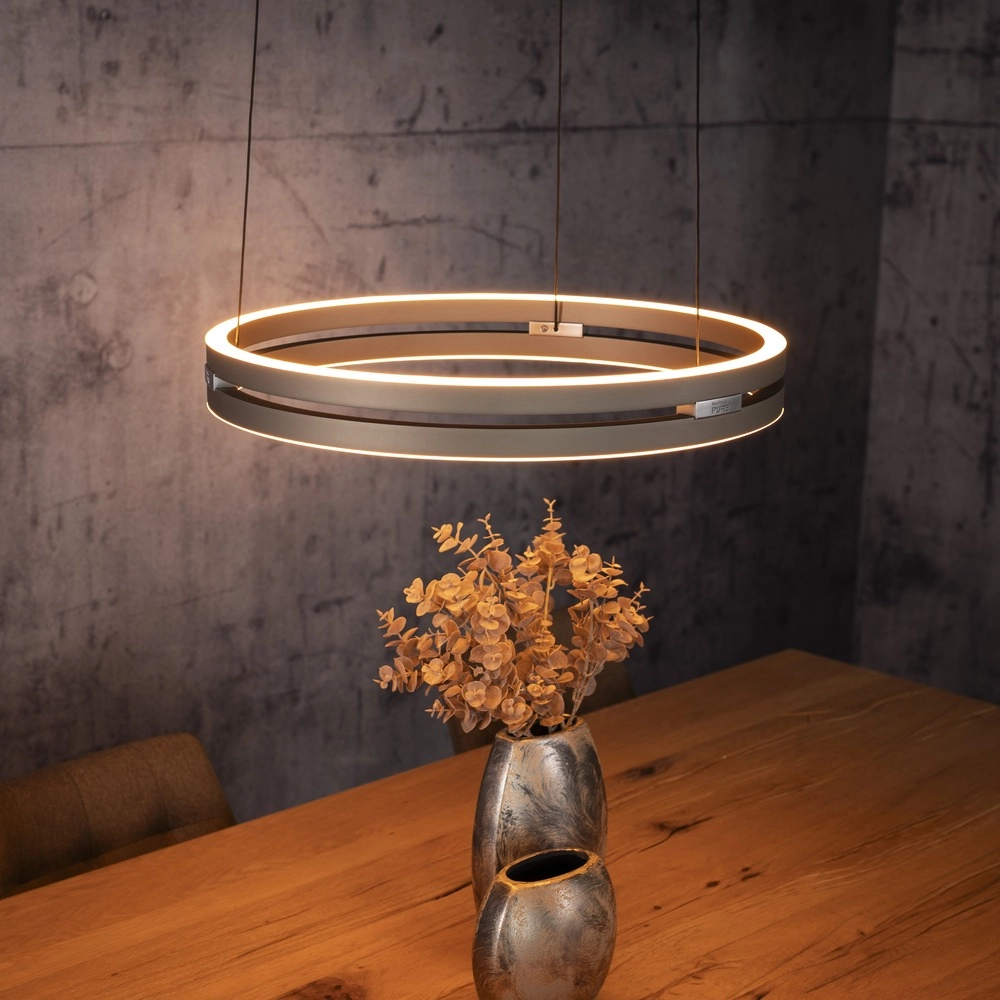 Office pendant lamp Pure E-Loop bronce - Ø 50cm Paul Neuhaus 4012248398357