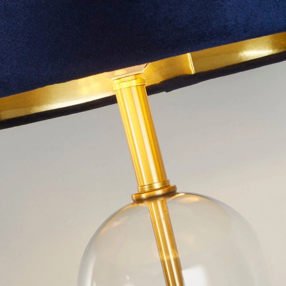 Table lamp Oxford with dark blue hood Searchlight 5053423256788