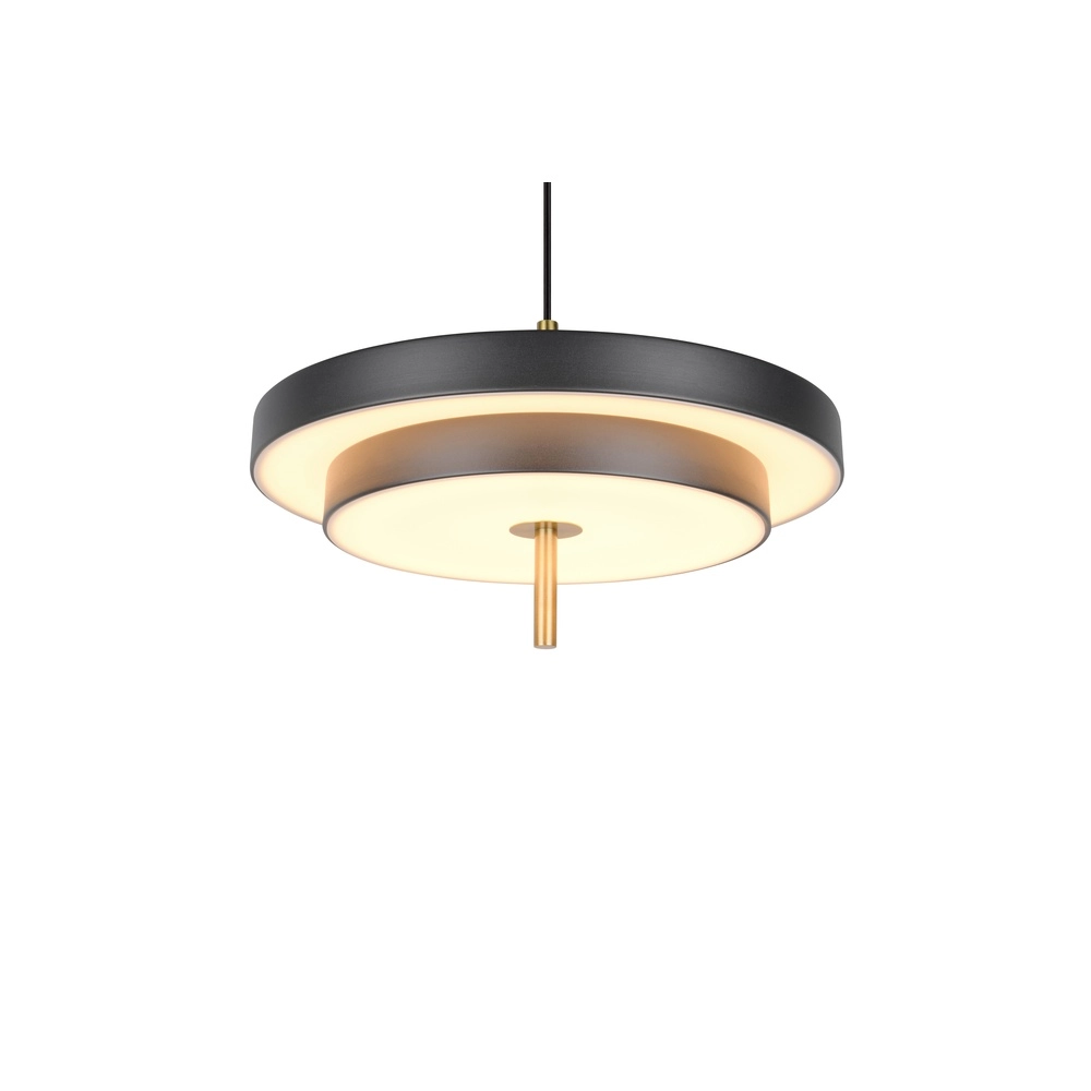 Design pendant lamp Keaton black with gold Ø 40cm Trio 4017807653366