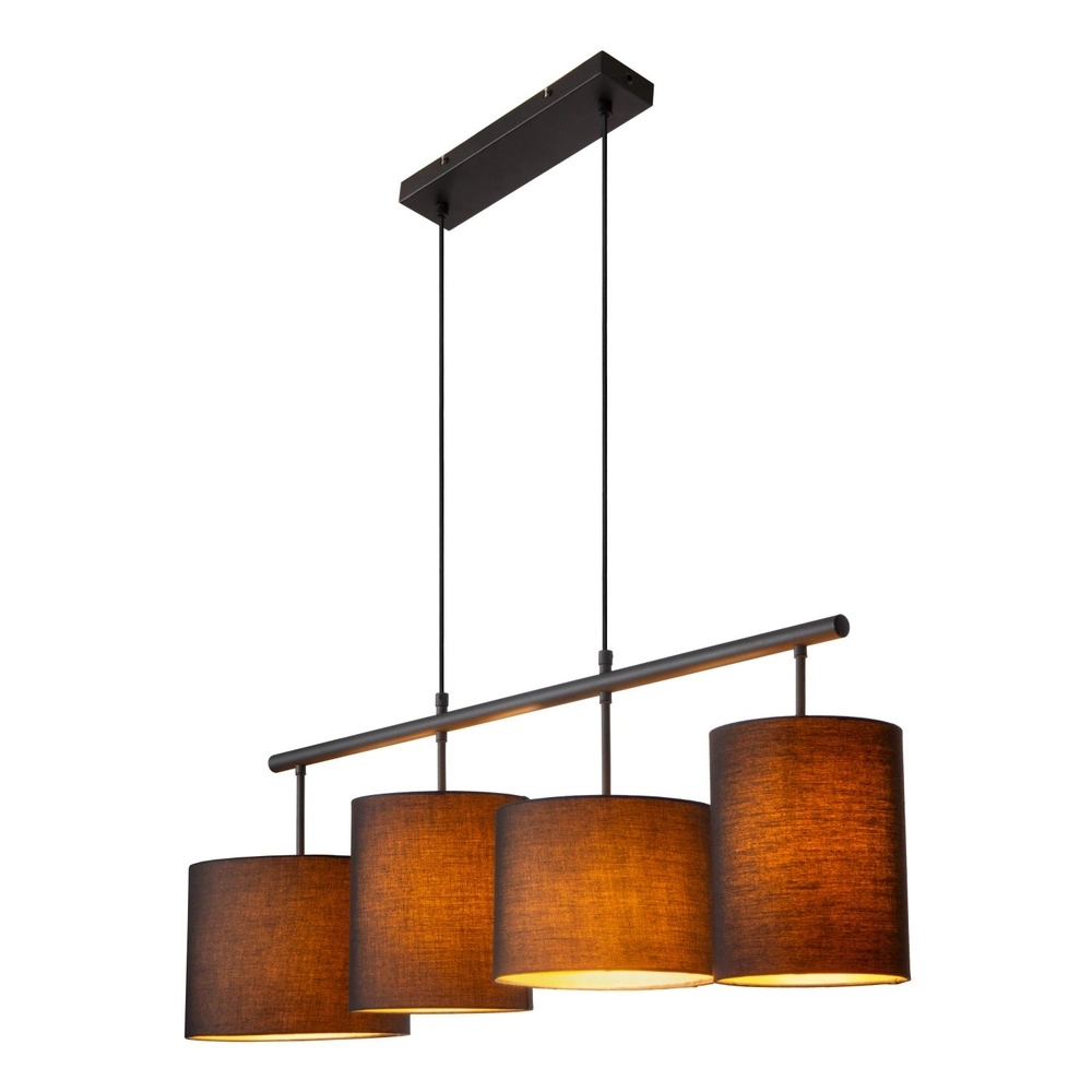 4-light pendant lamp Maya Black Lucide 5411212452566