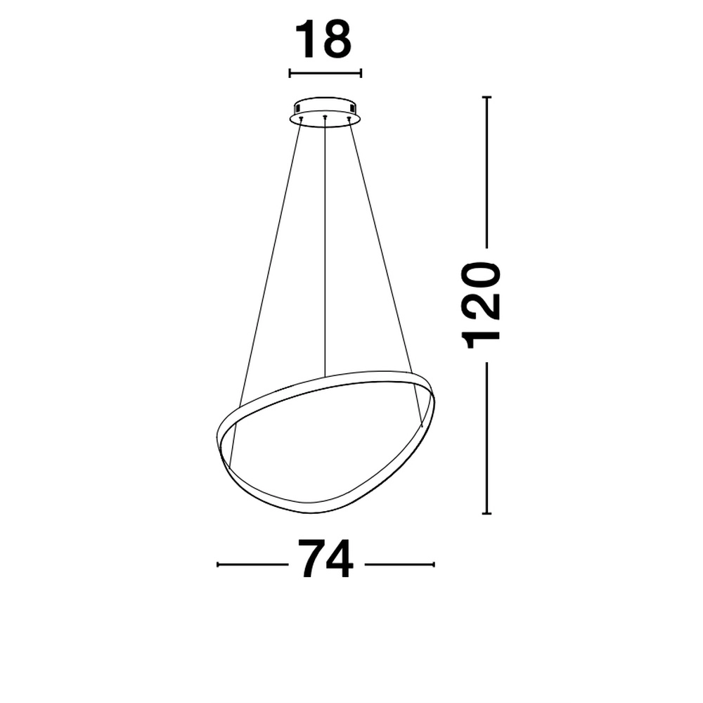 Design pendant lamp Aries white Ø 74cm Lyora 5212017419828