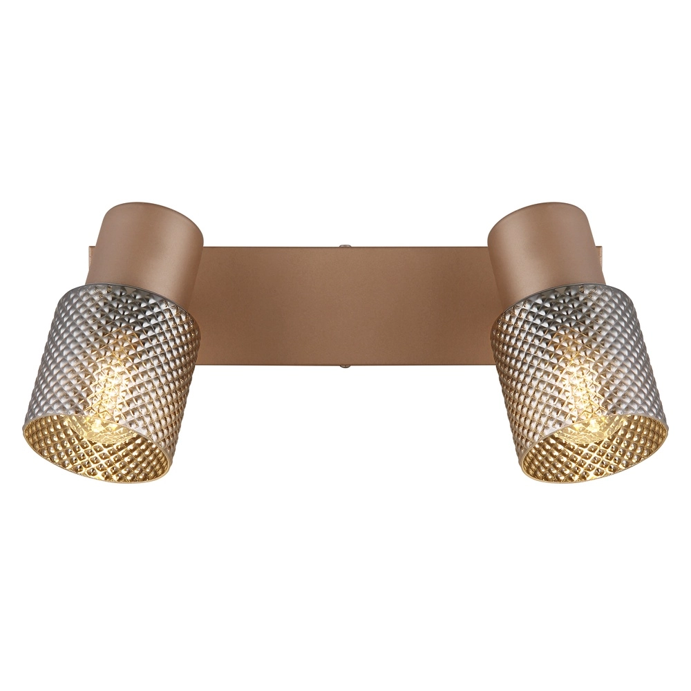 Ceiling lamp Satella 2-light coffee brown Globo 9007371474561