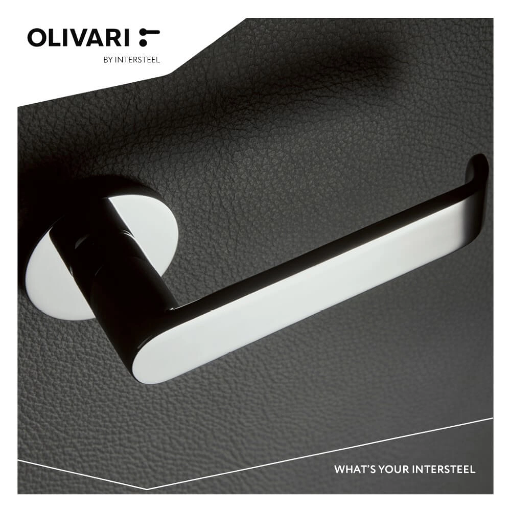 Design door handle Beta on rosette chrome Olivari 8714186503805