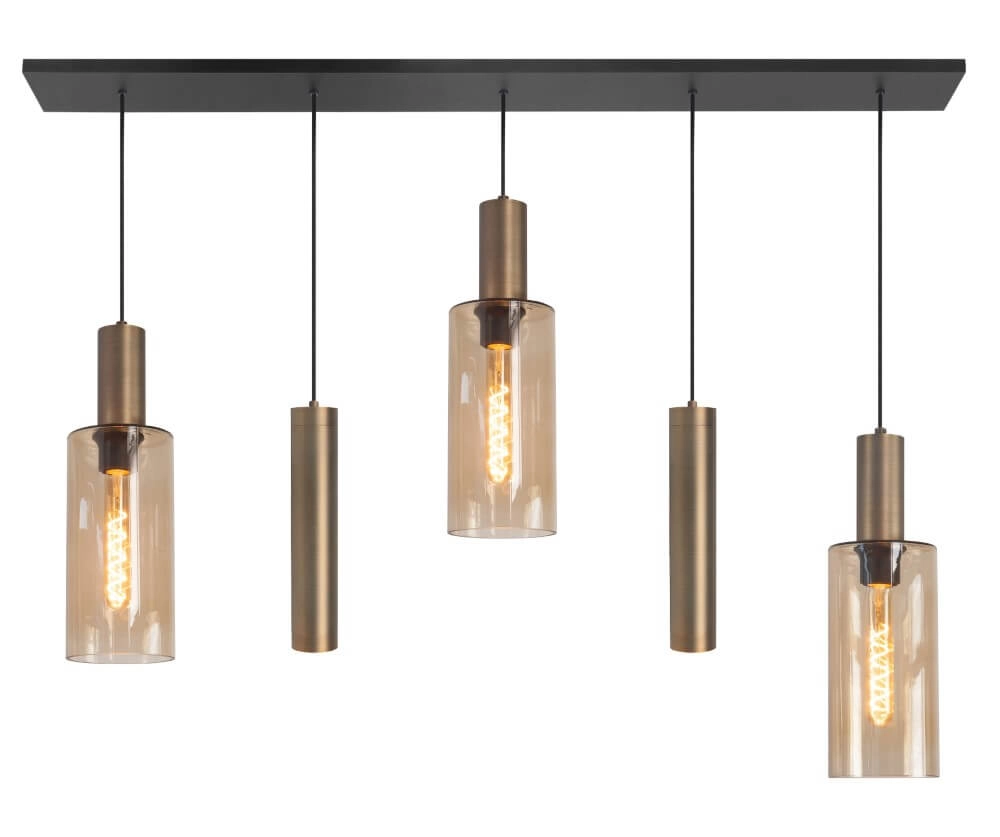 Pendant lamp Perugia bronze - 3x E27 - 2x GU10