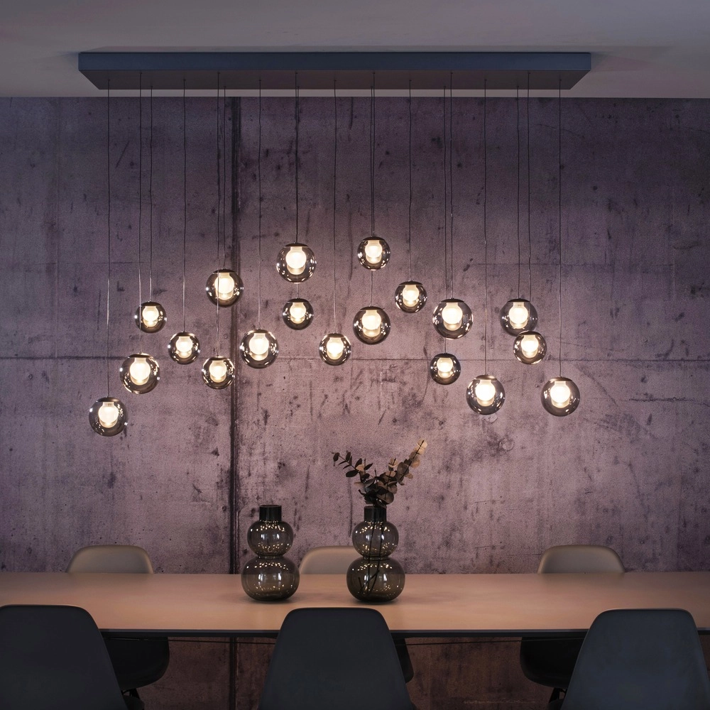 19-light pendant lamp Pure Popup mystic grey Paul Neuhaus 4012248396698