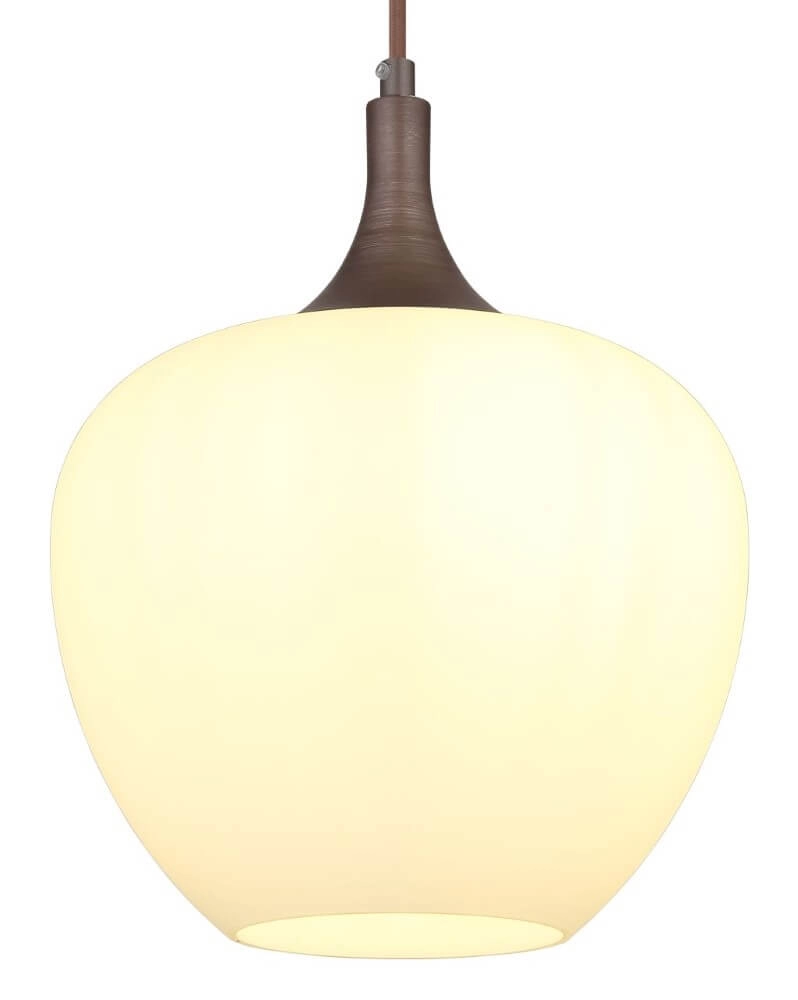 Brown pendant lamp Maxy 1-light Ø 24cm Globo 9007371445356
