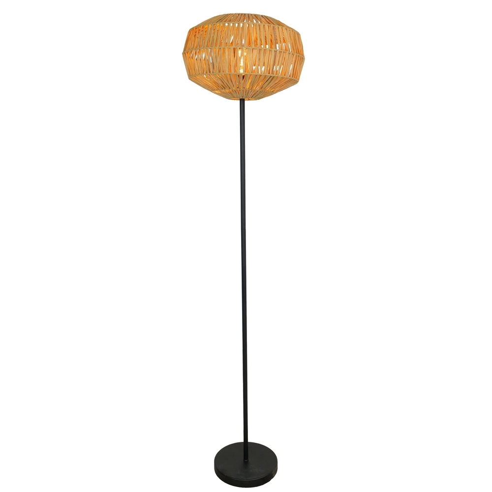 Rattan floor lamp Sheldon Ø 38cm
