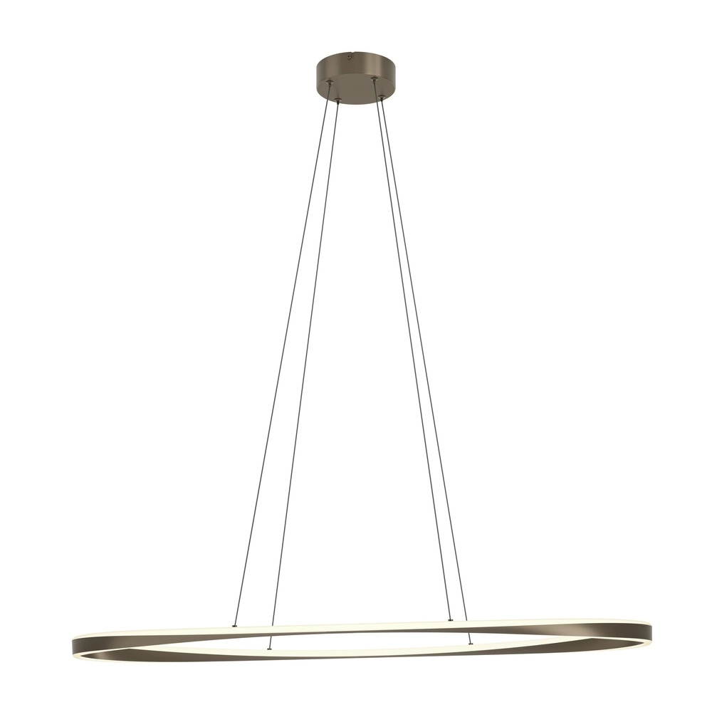 Design pendant lamp Camerota dark bronze oval