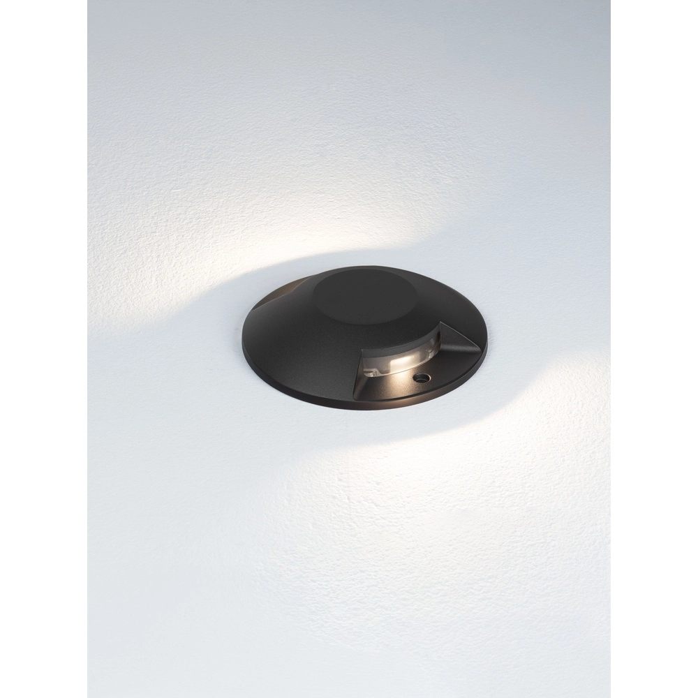 Flat surface-mounted ground spot Grado black - 12W Lyora 5212017497901