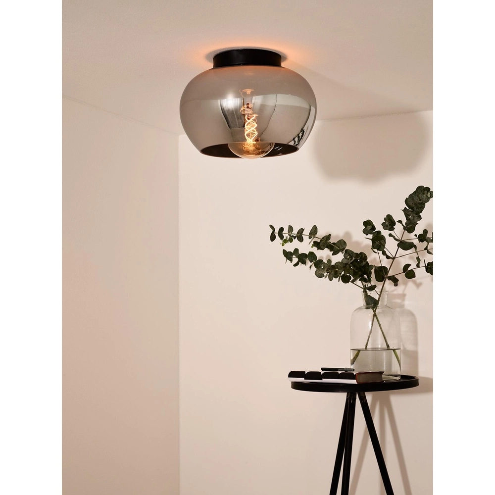 Ceiling lamp Judi black with smoke glass Lucide 5411212451002