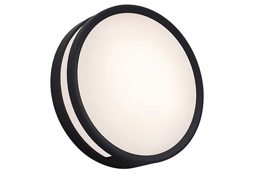 Round wall lamp Rola black