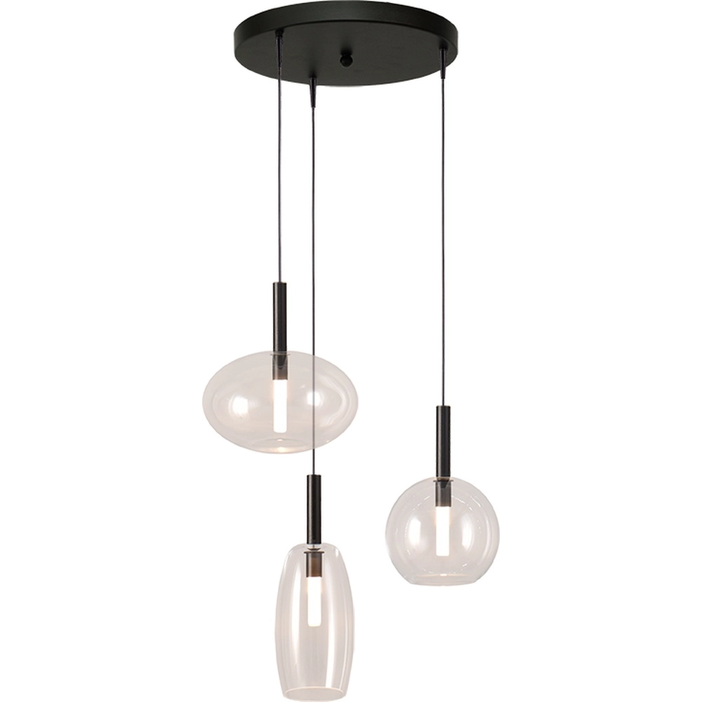 3L vide pendant lamp Lido with clear glass