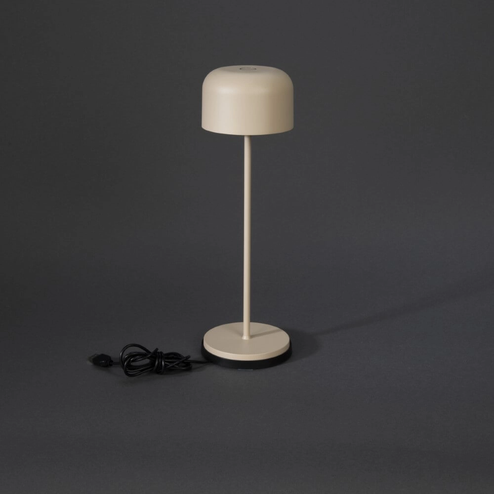 Sand-colored table lamp Lille Rechargeable KonstSmide 7318307834338