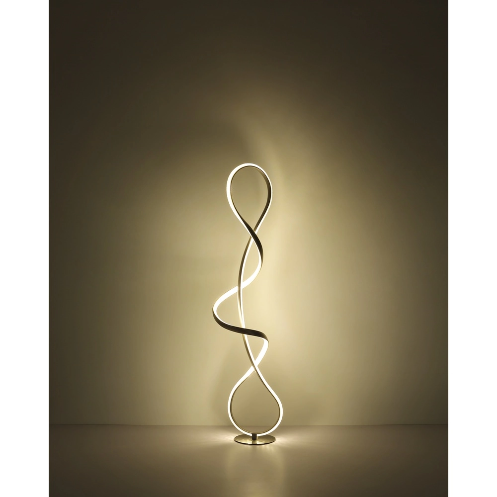 Nickel Floor Lamp Swirl Modern Globo 9007371509331