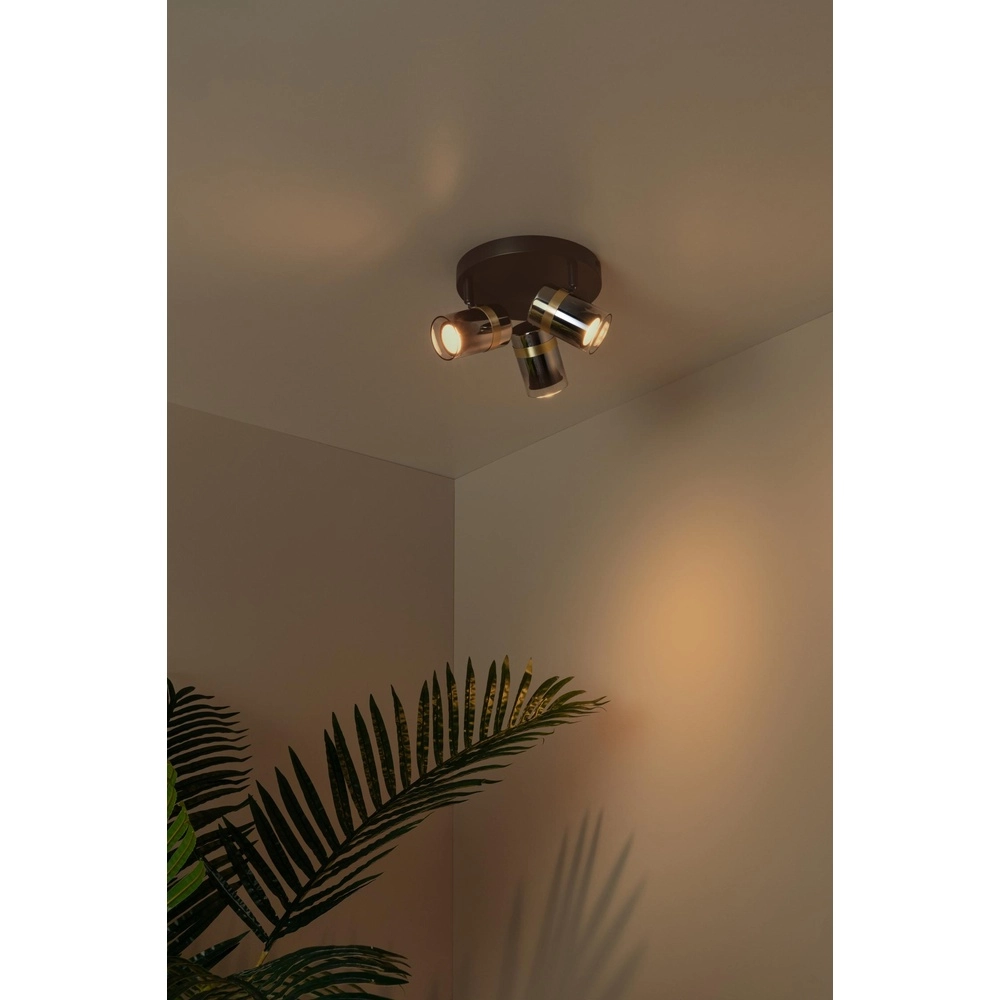 Ceiling spotlight Upton 3-light black Lucide 5411212570048