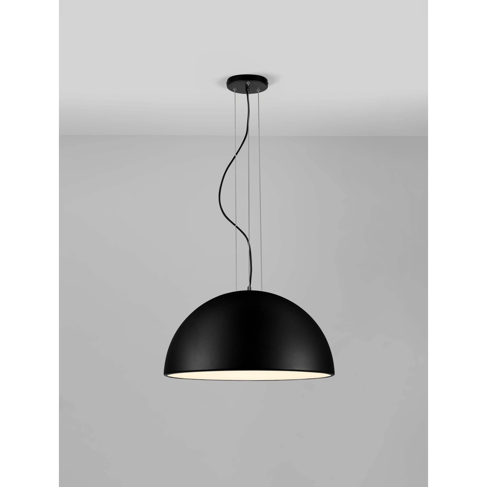 Sleek pendant lamp Tholos black Ø 60cm Lyora 5212017457899