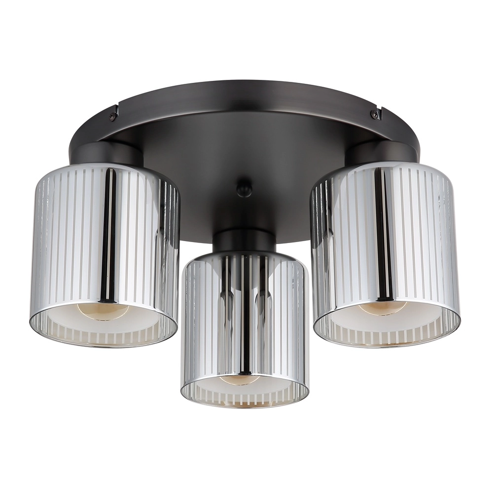 Design ceiling lamp Felicia gunmetal 3-lights Globo 9007371531950