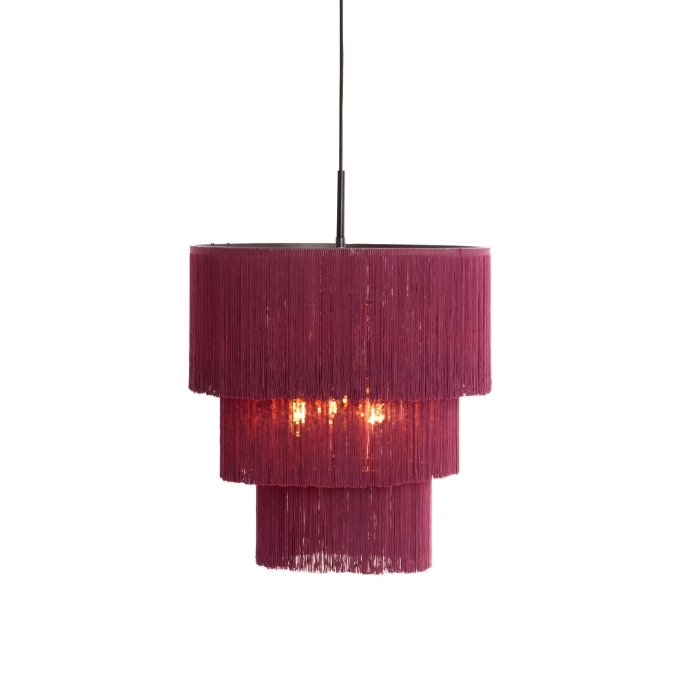 String pendant lamp Malaika Ø 45cm - dark purple Light & Living 8717807834036