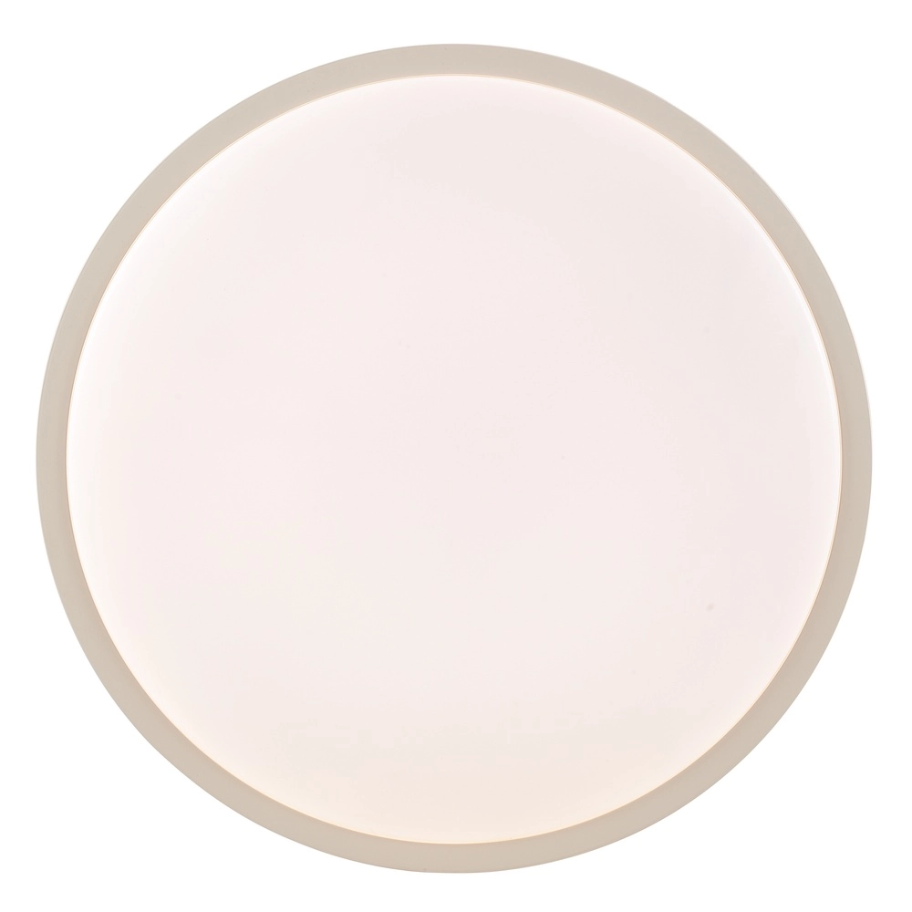 Ceiling light Solistra sand brown with white Ø 34,5cm