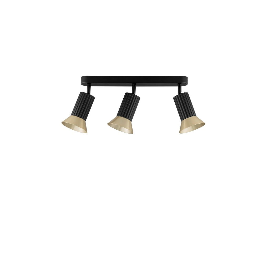 Ceiling lamp Luvia 3-light black with gold Lyora 5212017475534