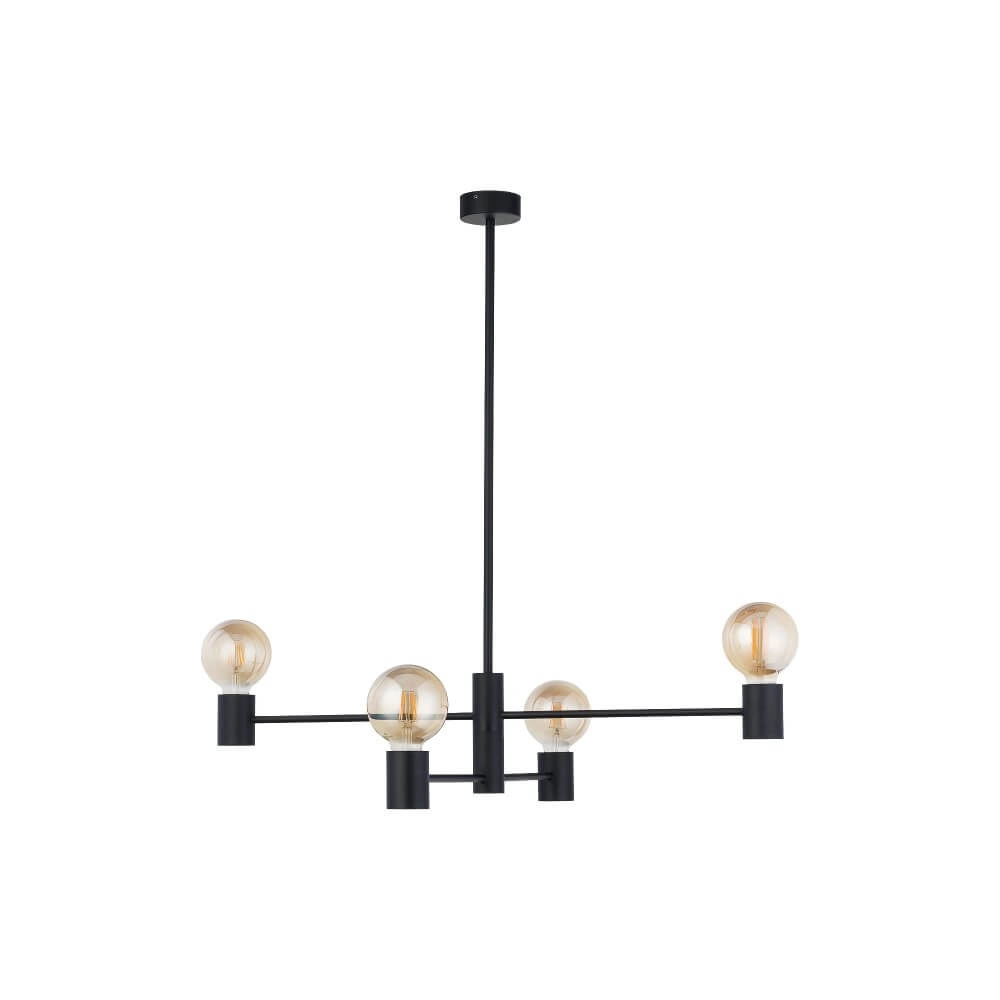 4-light black hanging lamp Radius Lyora 5903139793193