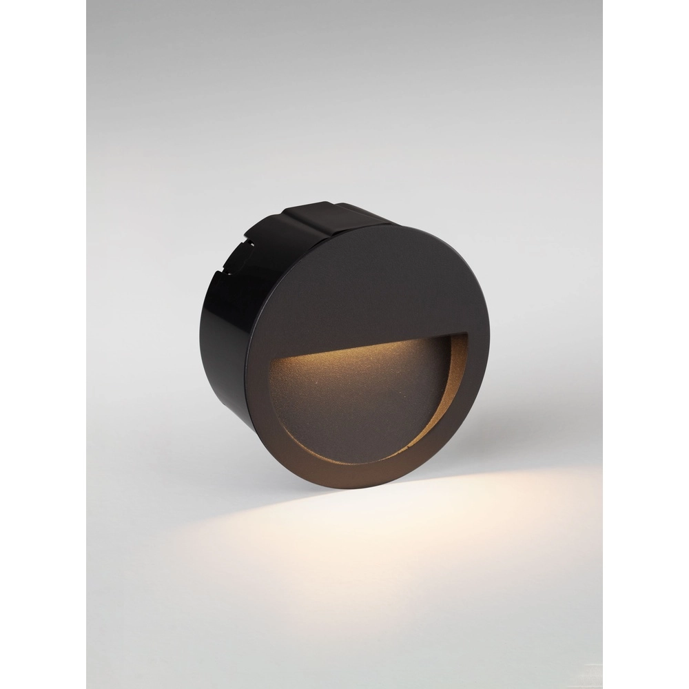 Round recessed wall lamp Sete Black Lyora 5212017497987