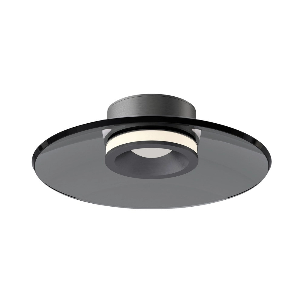 Ceiling lamp Pure Moon Ø 32cm - platinum with smoke glass Paul Neuhaus 4012248386330
