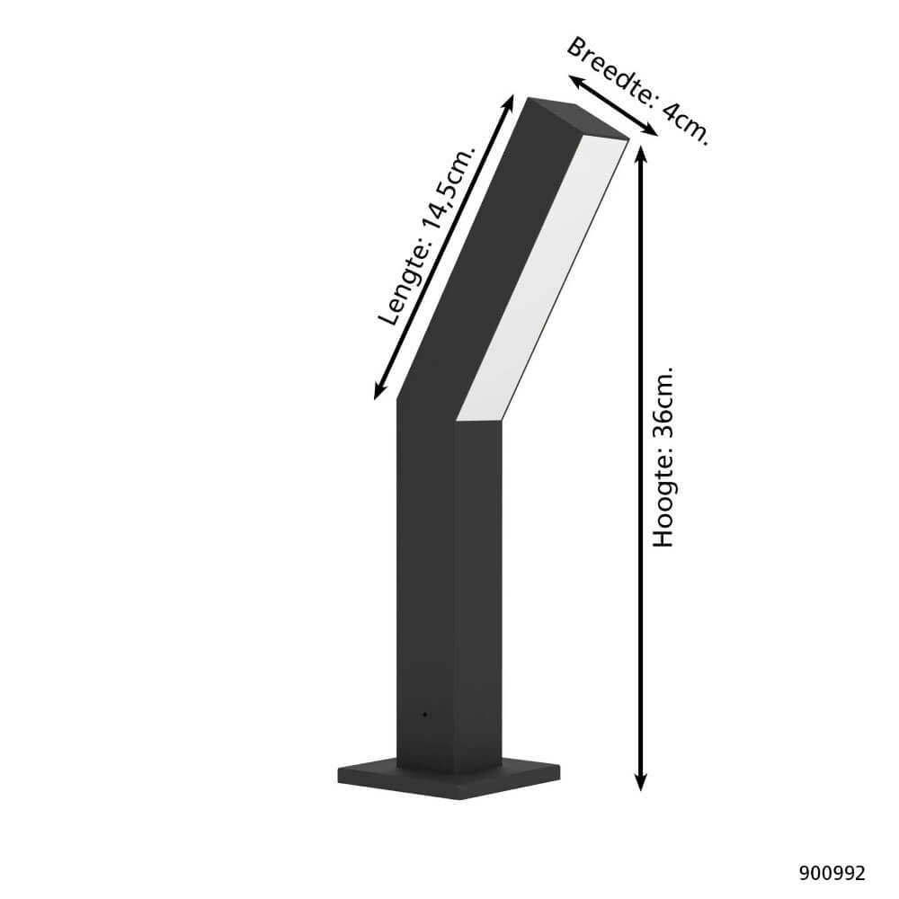 Design floor lamp Ugento black 36cm Eglo 9008606298181