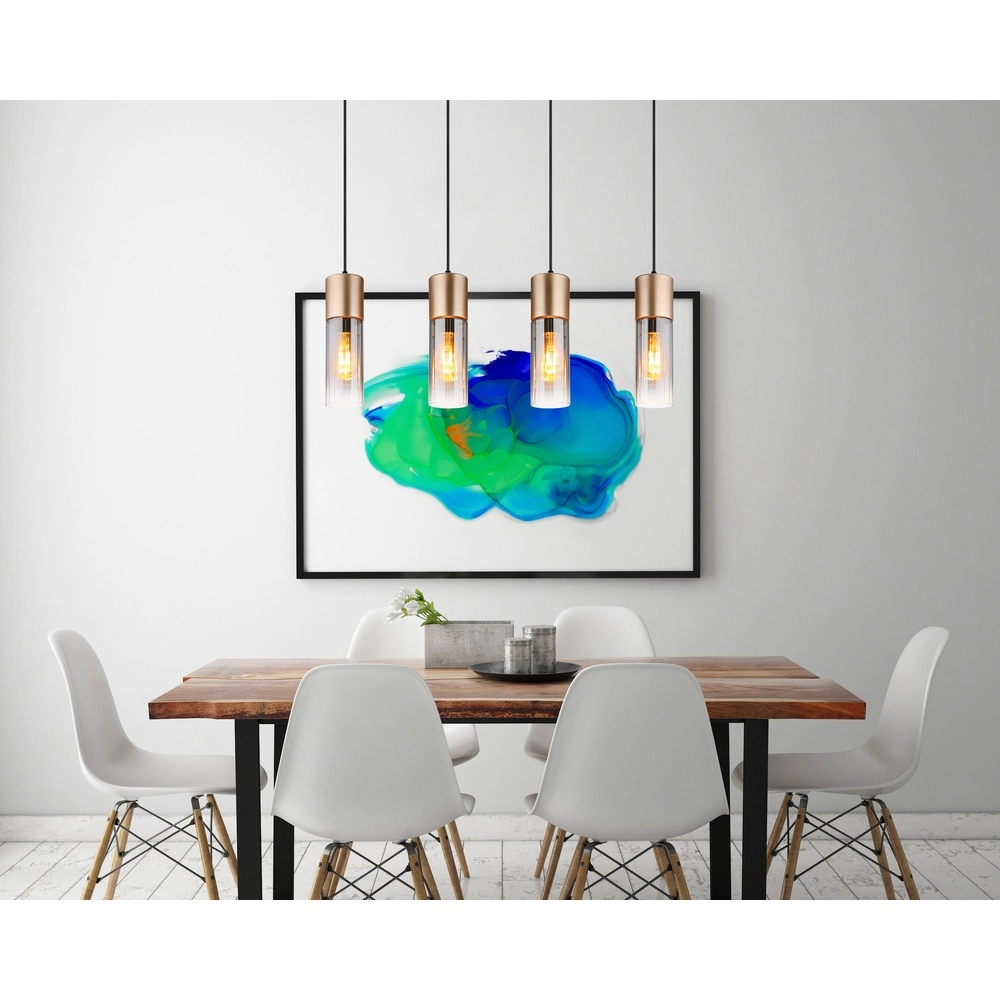 4-light pendant lamp Annika brown design Globo 9007371531905