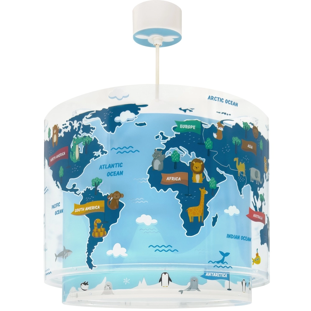 Children's room pendant lamp Kids World blue Dalber 8420406002521