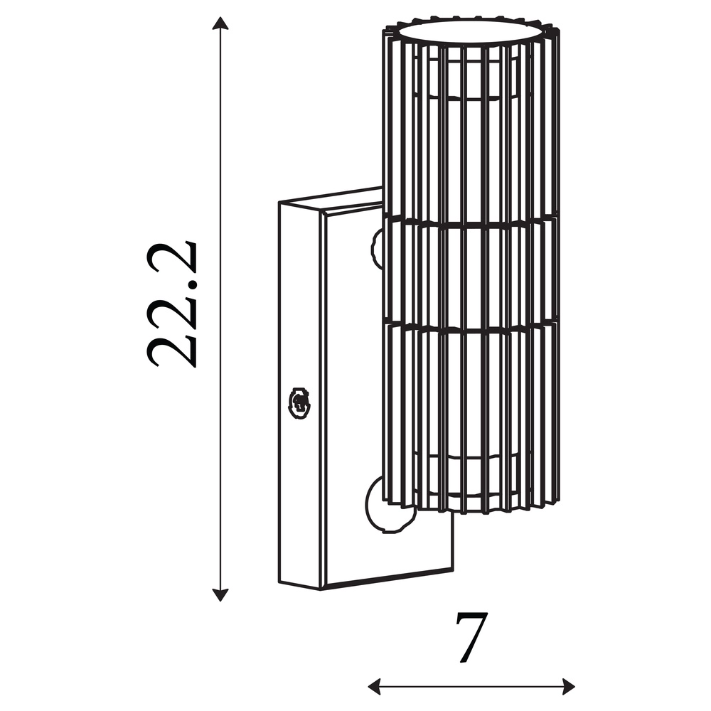 Wall lamp Detroit Black with sensor Searchlight 5053423300061
