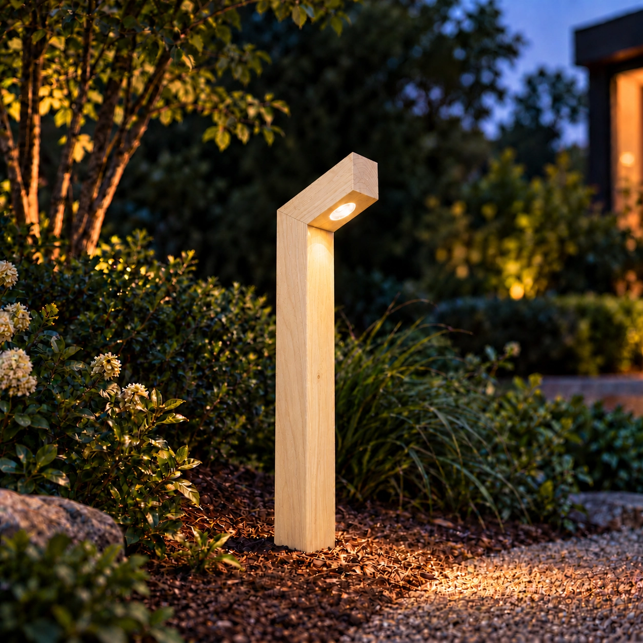 Wooden path lighting Punto Accoya - 80cm - 2700K