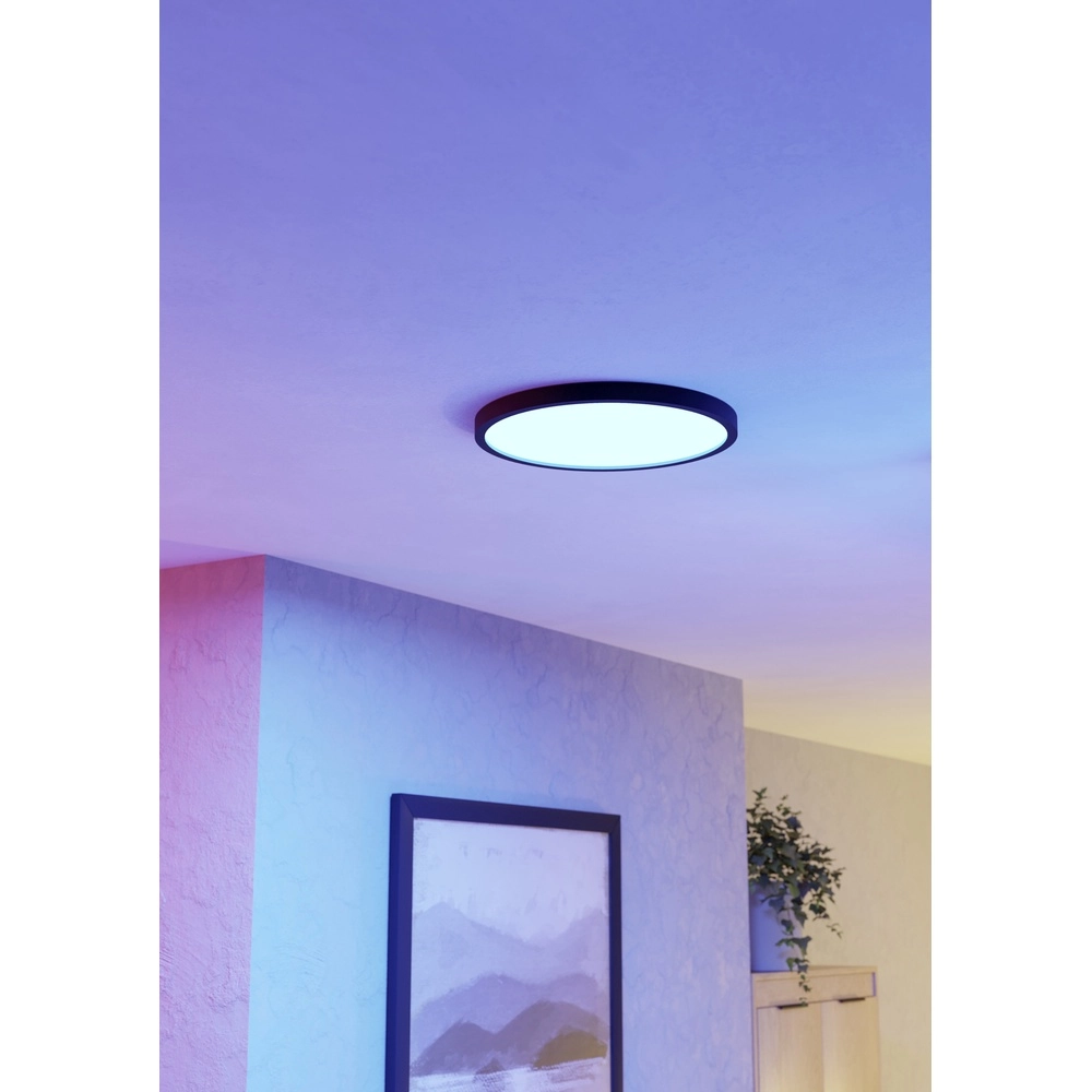 Zigbee ceiling lamp Fueva 6-Z round - black - Ø 40cm Eglo 9008606330508