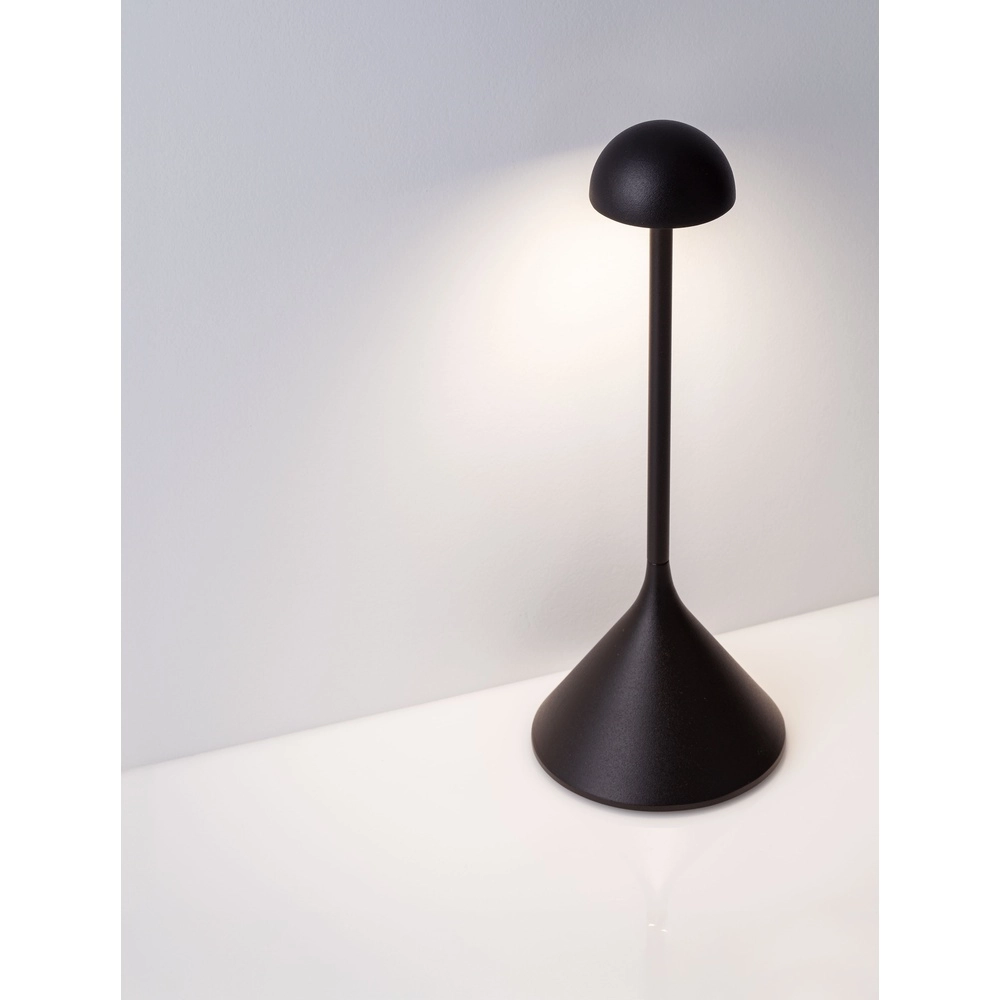 Table lamp Dalt black rechargeable with USB