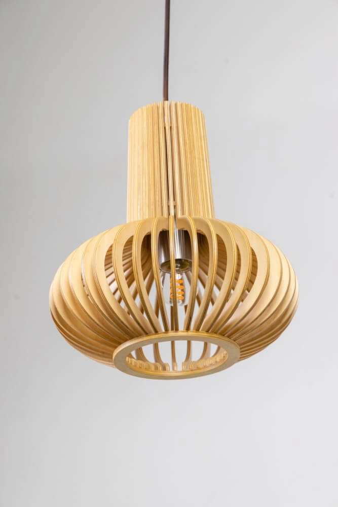 Wooden pendant lamp Tess Ø 25cm ETH 8720195305347