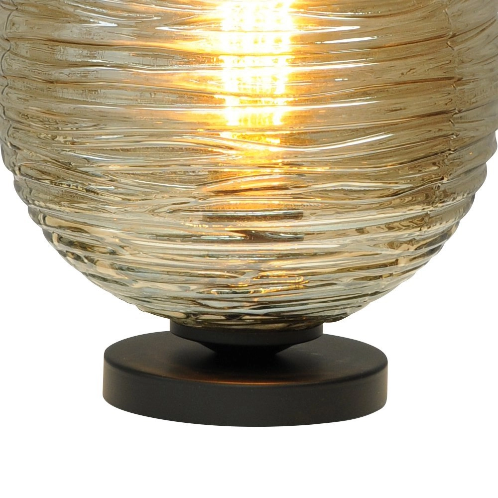 Table lamp Quinto Smoke with striped glass Masterlight 8718121216560