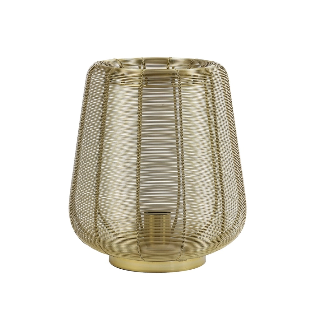 Golden table lamp Adeta Ø 29cm