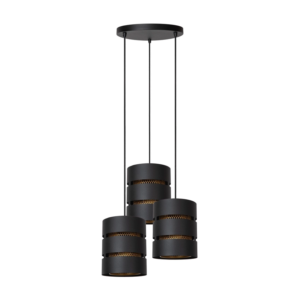 Pendant lamp Rosas Ø 43cm black with gold
