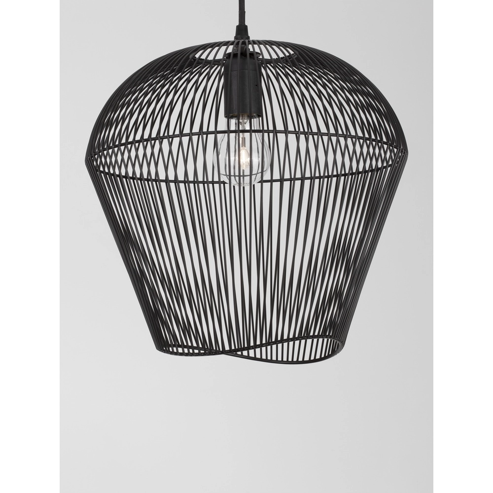 Bohemian pendant lamp Bredo Ø 31.5cm black Lyora 5212017438911