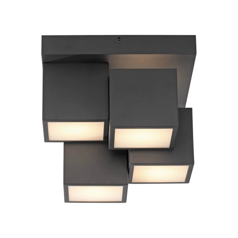 Black ceiling lamp Tetris black Just Light 4043689004538
