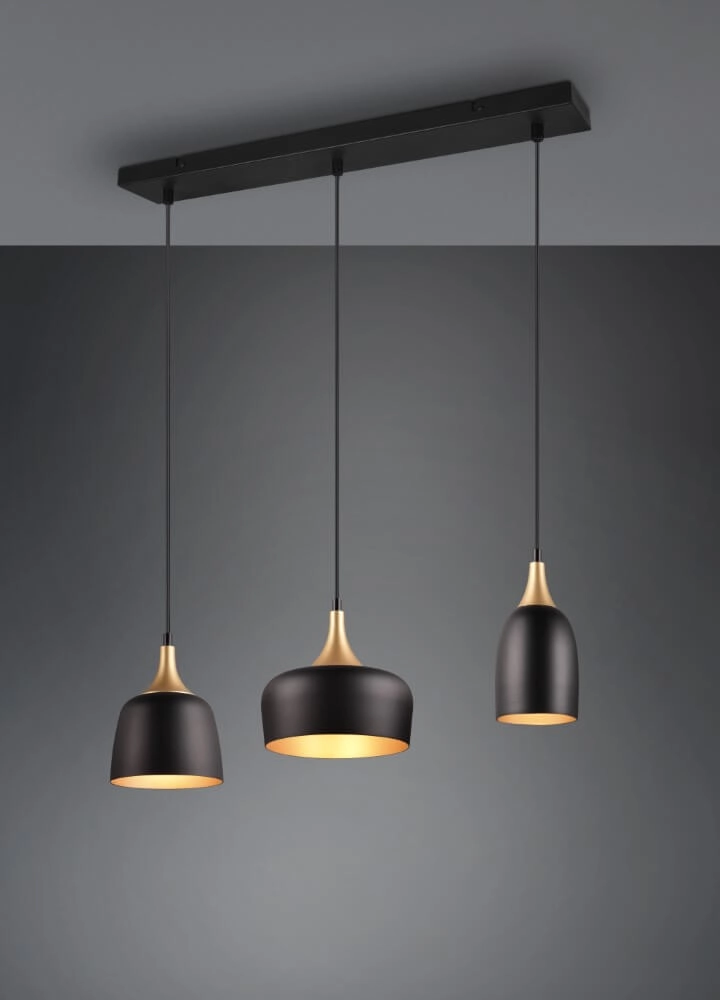 Design hanging lamp Chiraz black 3-light Trio 4017807566826