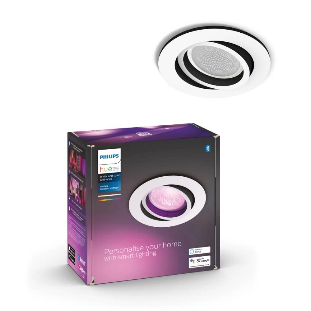 Round recessed spotlight Hue Centura - White and Color orientable white Philips 8720169319035