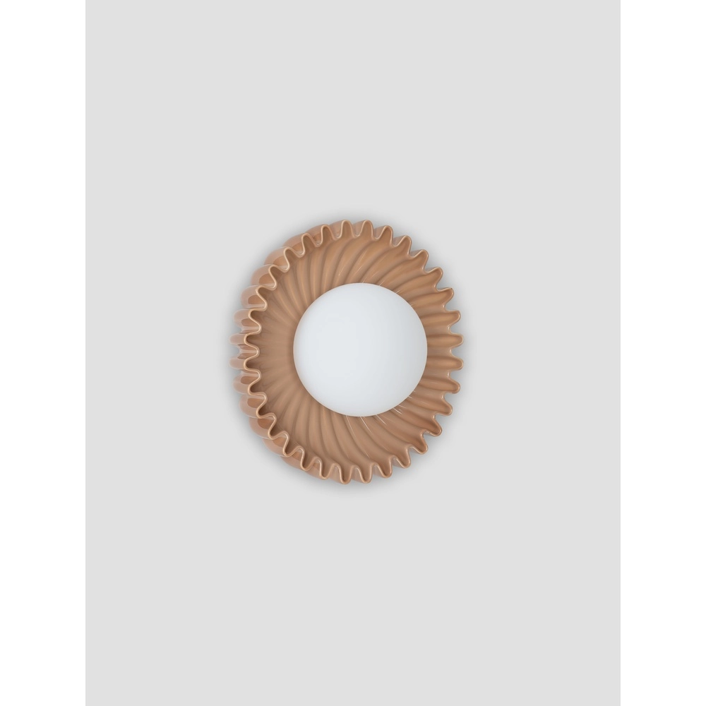 Wall lamp Petel caramel brown with white glass Lyora 5212017483973