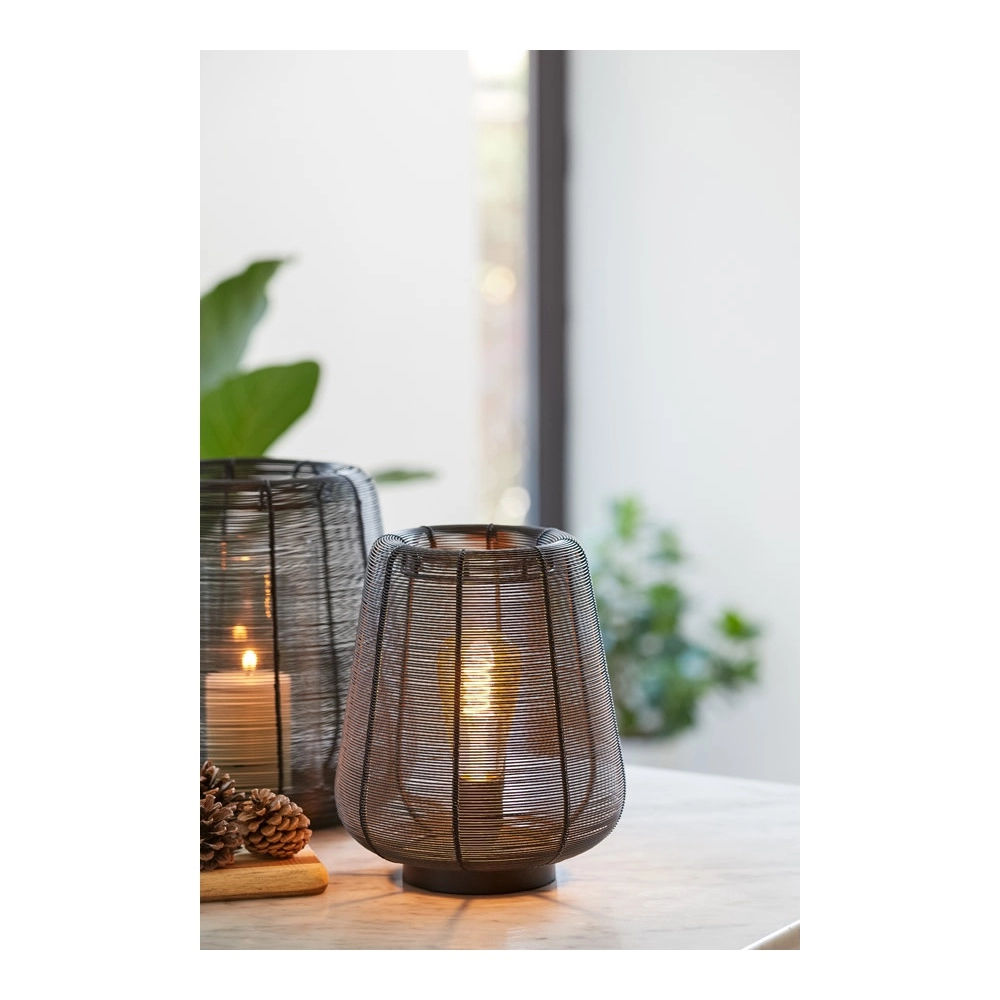 Black table lamp Adeta Ø 22cm Light & Living 8717807600914