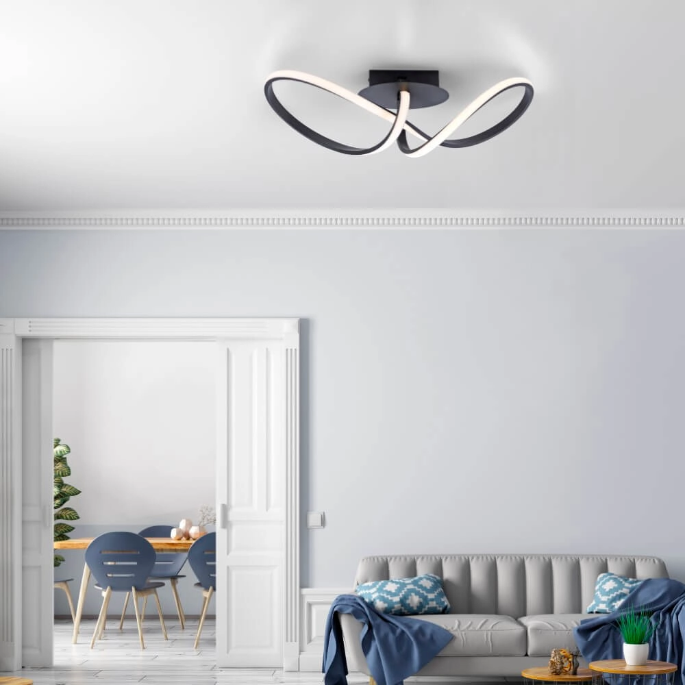 Design ceiling lamp Maria black Just Light 4043689975777